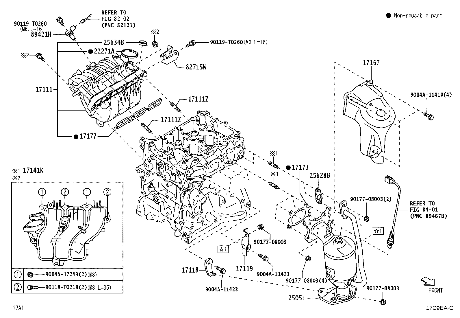 9004A-12008 BOLT, STUD(FOR EXHAUST MANIFOLD TO CYLINDER HEAD) product image