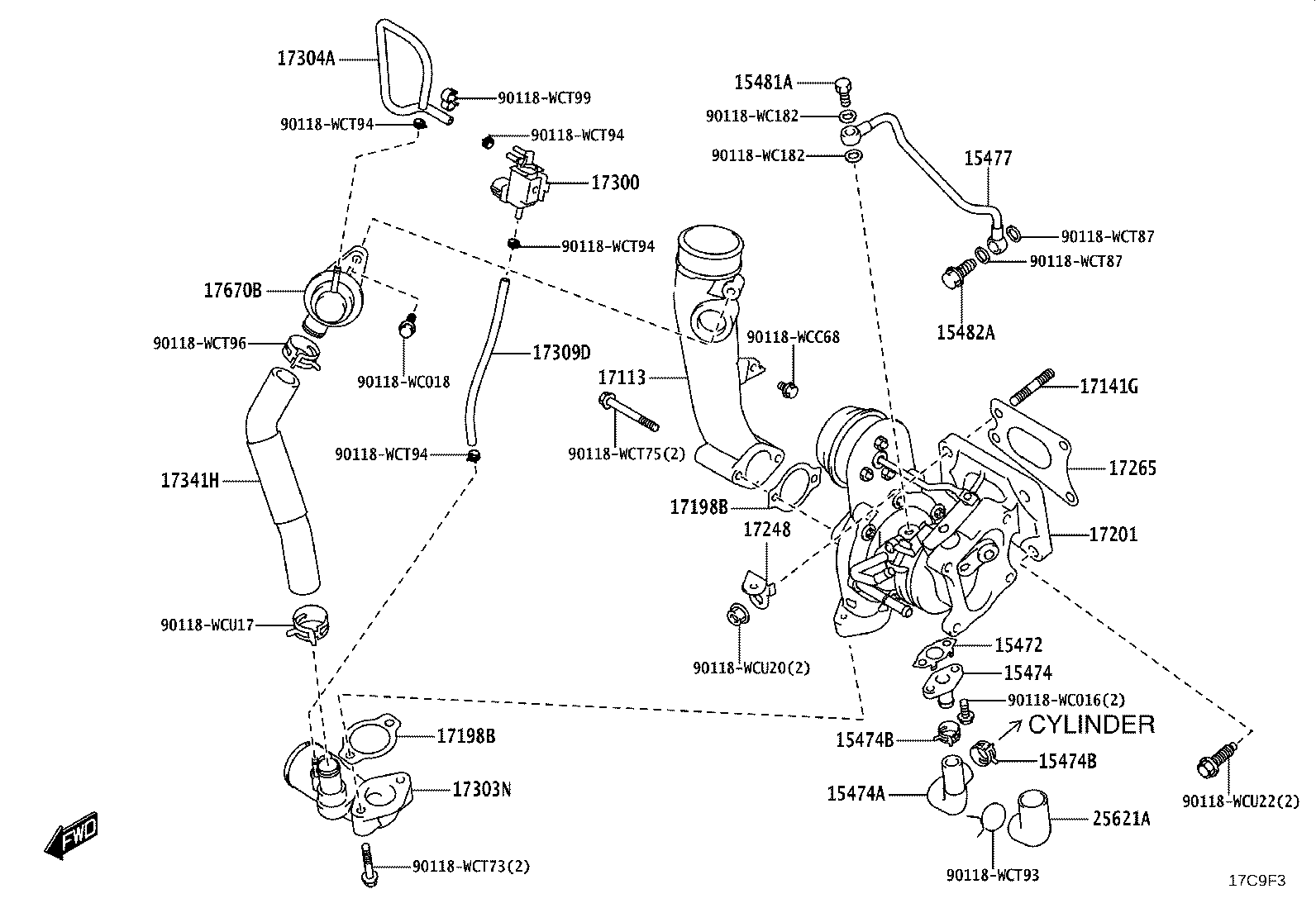 17140-WC006 MANIFOLD, EXHAUST product image
