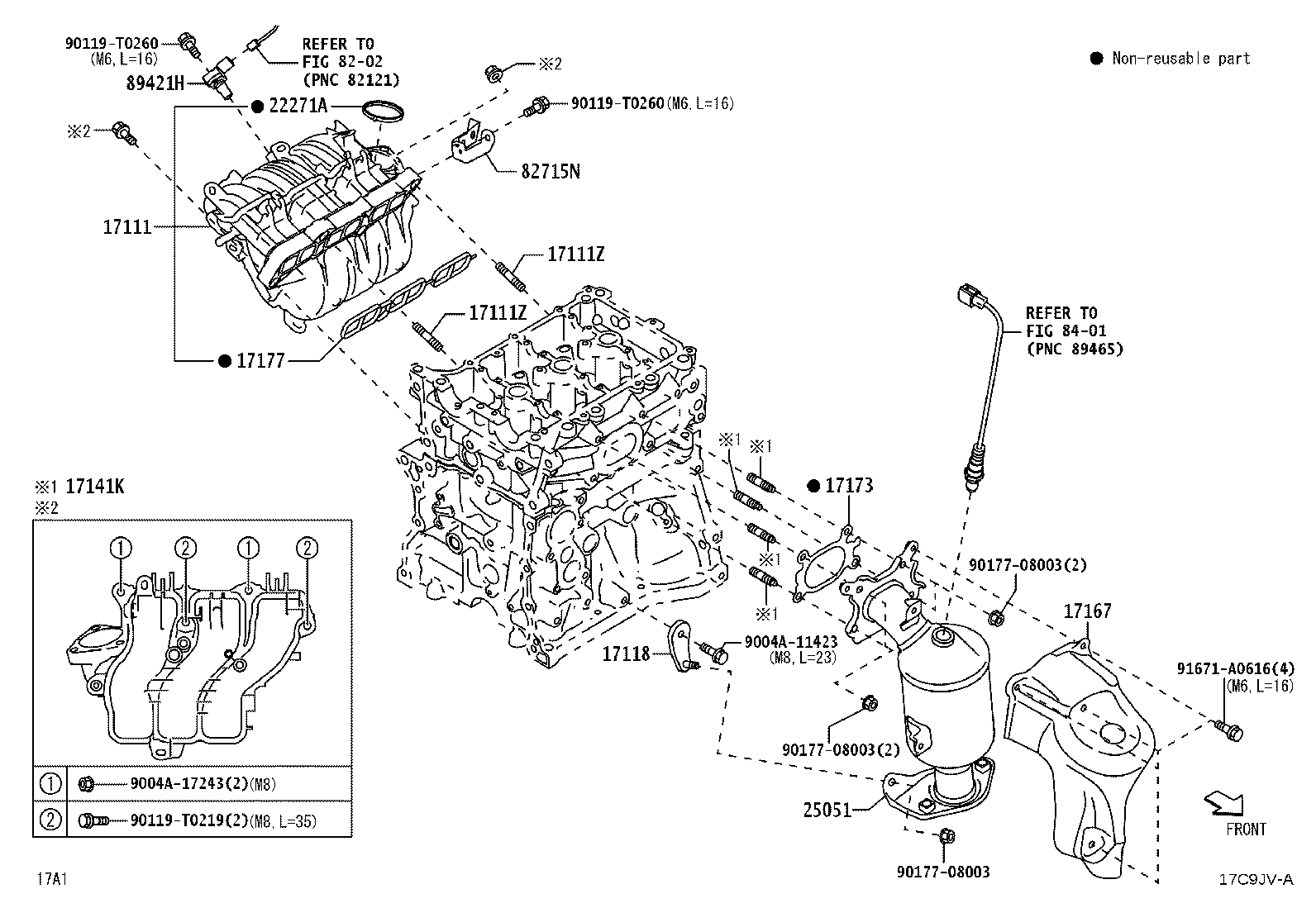 9004A-12008 BOLT, STUD(FOR EXHAUST MANIFOLD TO CYLINDER HEAD) product image