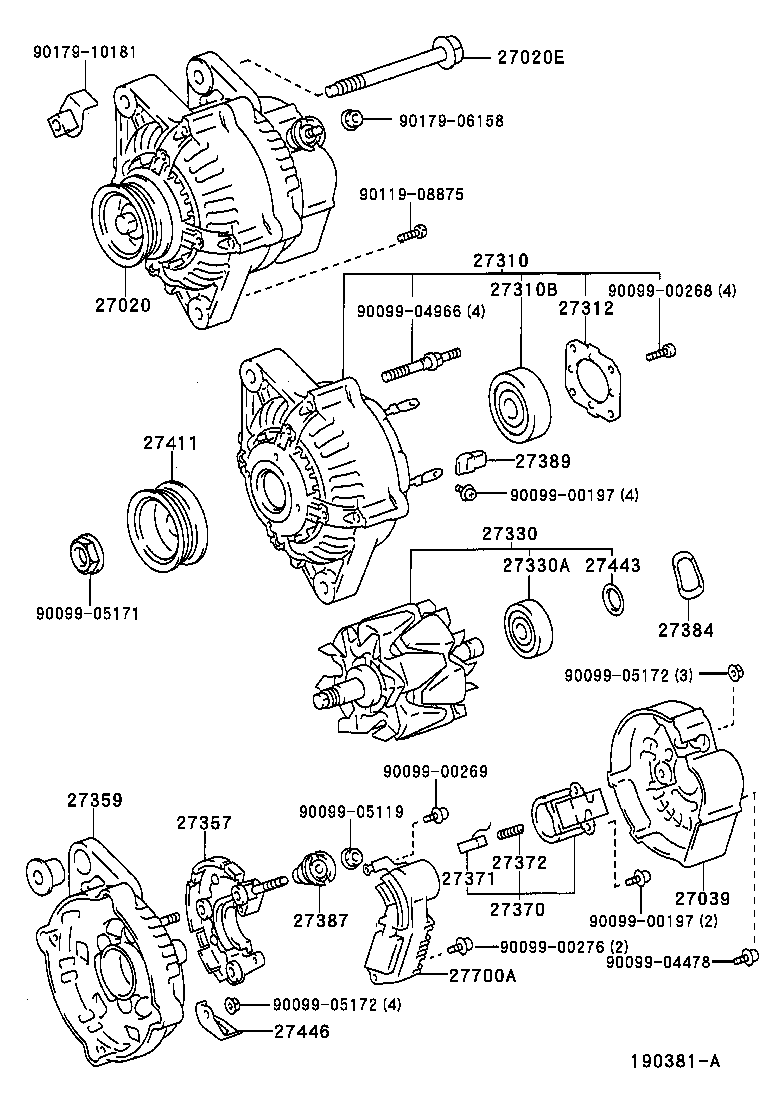 90080-11269 BOLT(FOR ALTERNATOR) product image