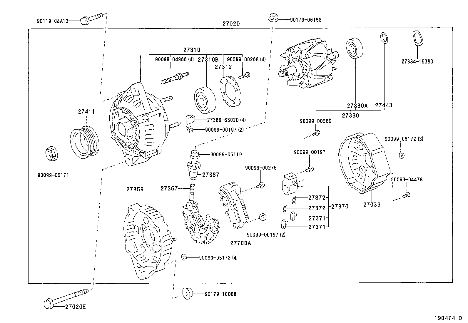 90148-10001 BOLT(FOR ALTERNATOR) product image