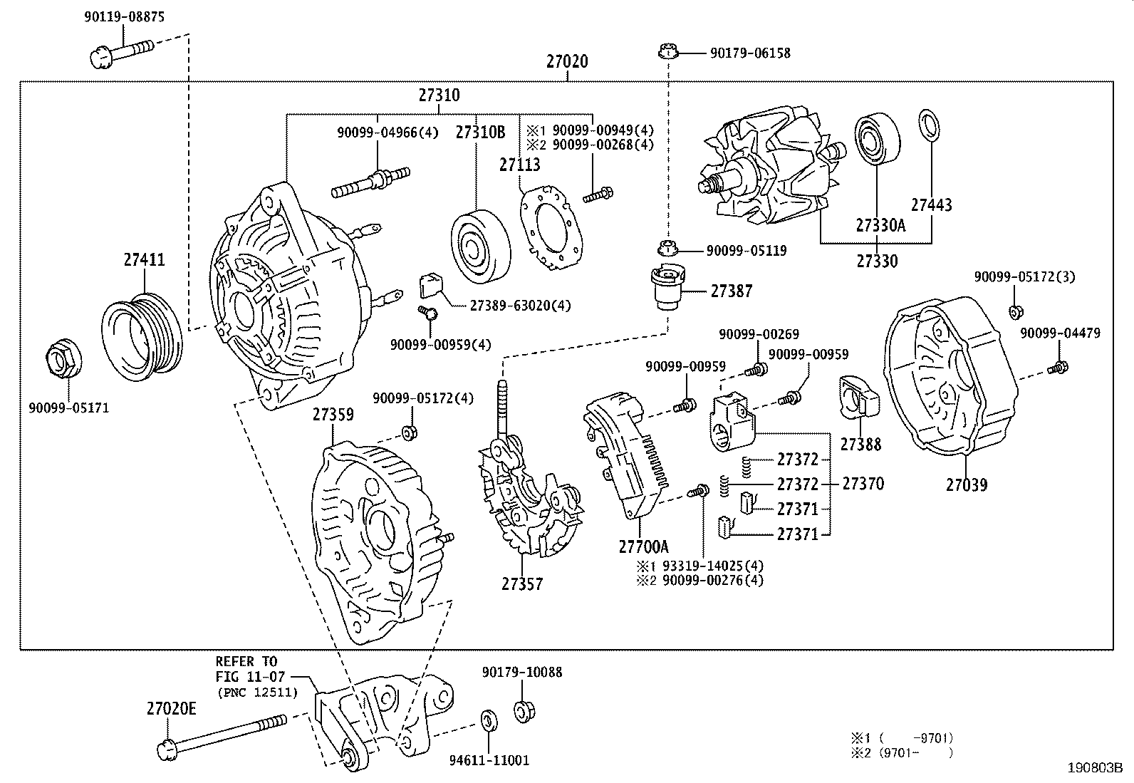 90105-10282 BOLT(FOR ALTERNATOR) product image