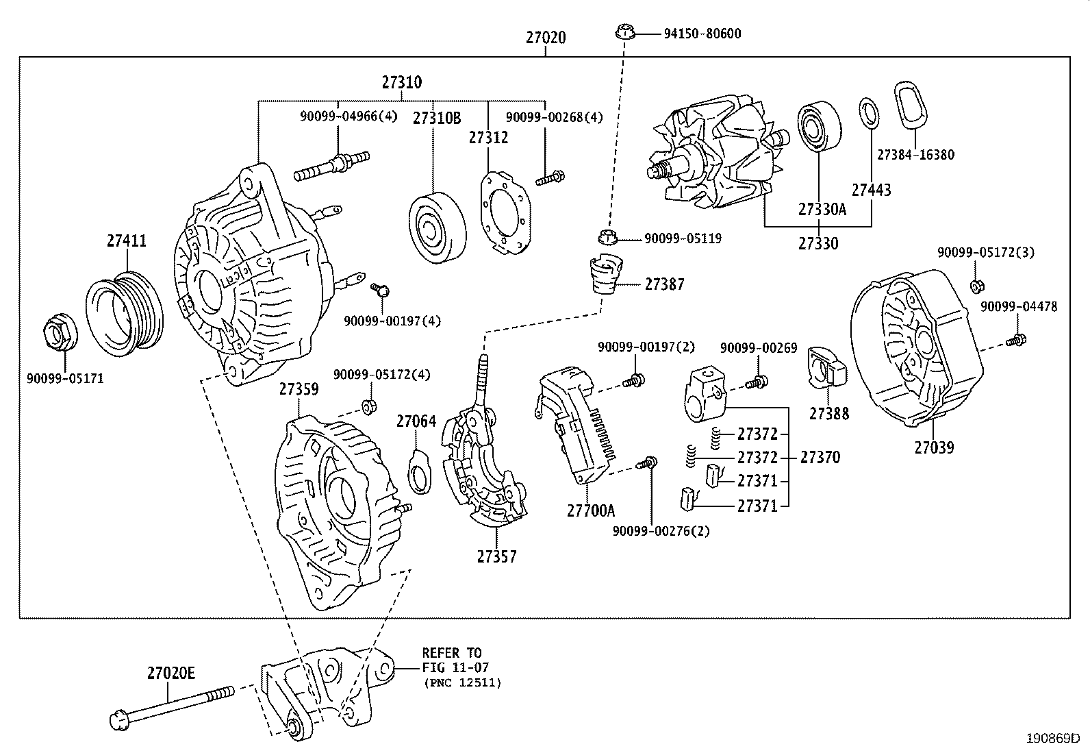 90105-10089 BOLT(FOR ALTERNATOR) product image