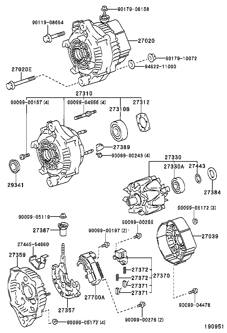 90101-10231 BOLT(FOR ALTERNATOR) product image