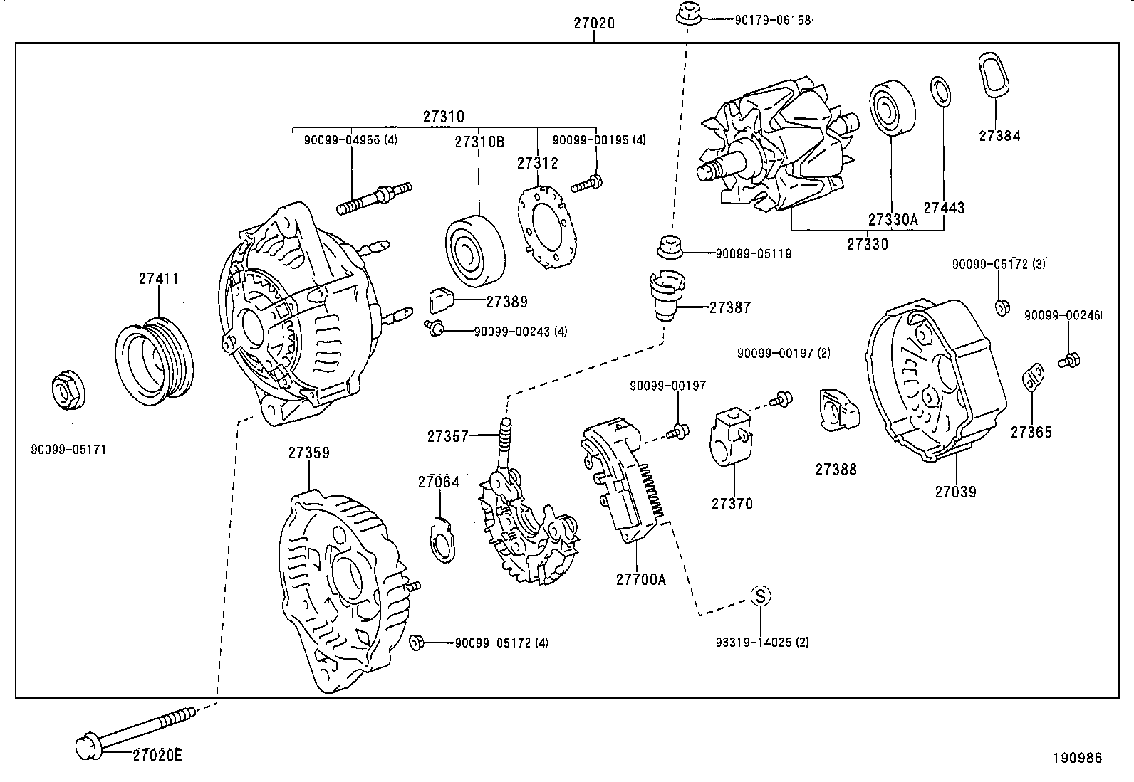 90105-10221 BOLT(FOR ALTERNATOR) product image