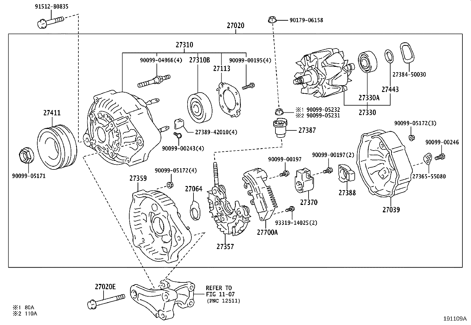 90105-10089 BOLT(FOR ALTERNATOR) product image