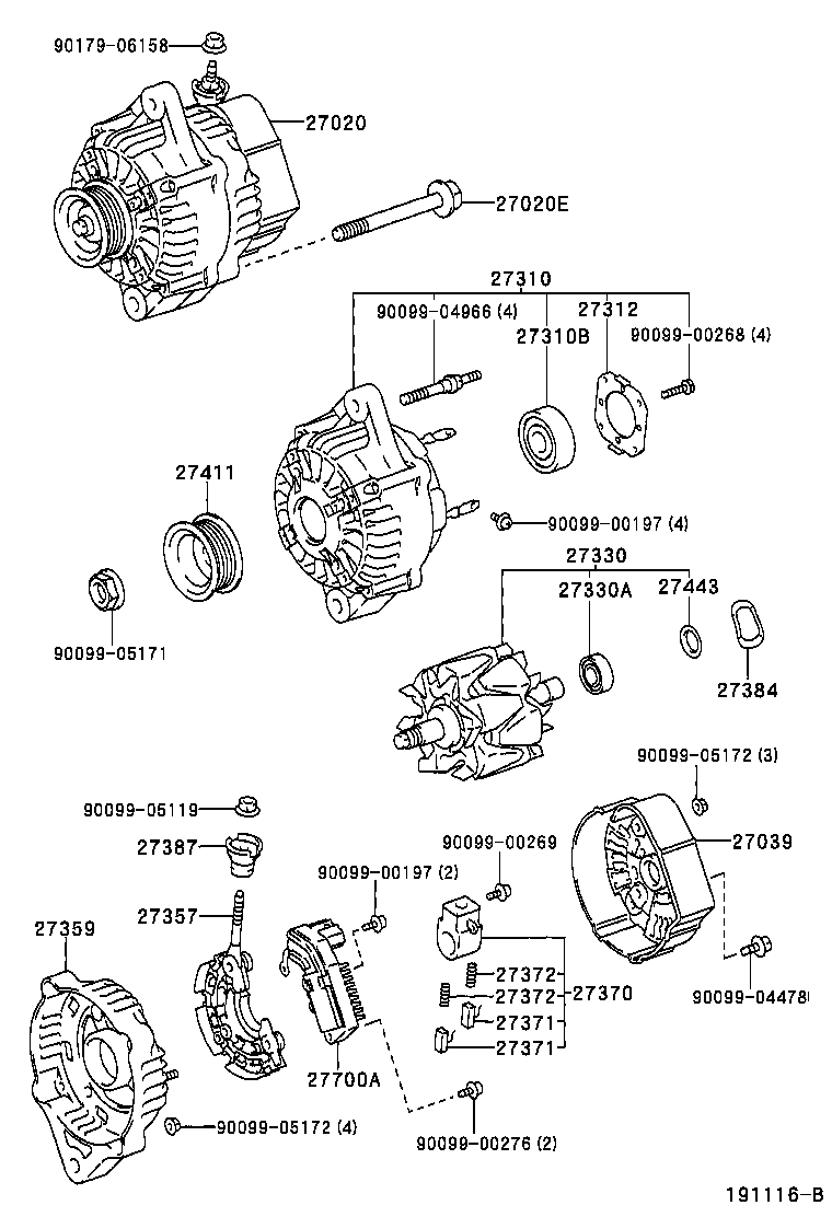 90101-10156 BOLT(FOR ALTERNATOR) product image