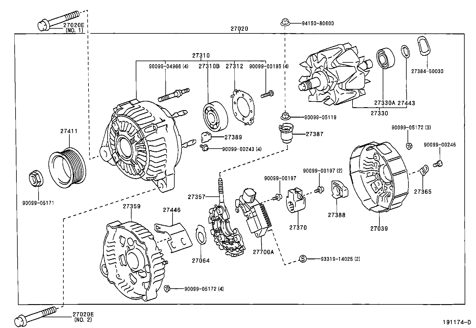 27310-28060 FRAME ASSY, DRIVE END, ALTERNATOR product image