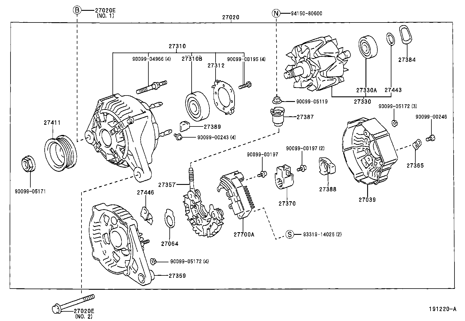 27310-28090 FRAME ASSY, DRIVE END, ALTERNATOR product image