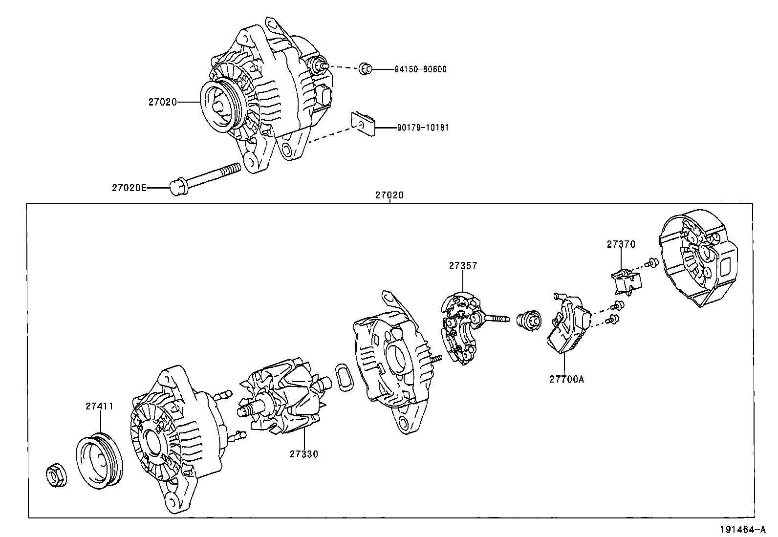 27357-0D140 HOLDER, ALTERNATOR, W/RECTIFIER product image
