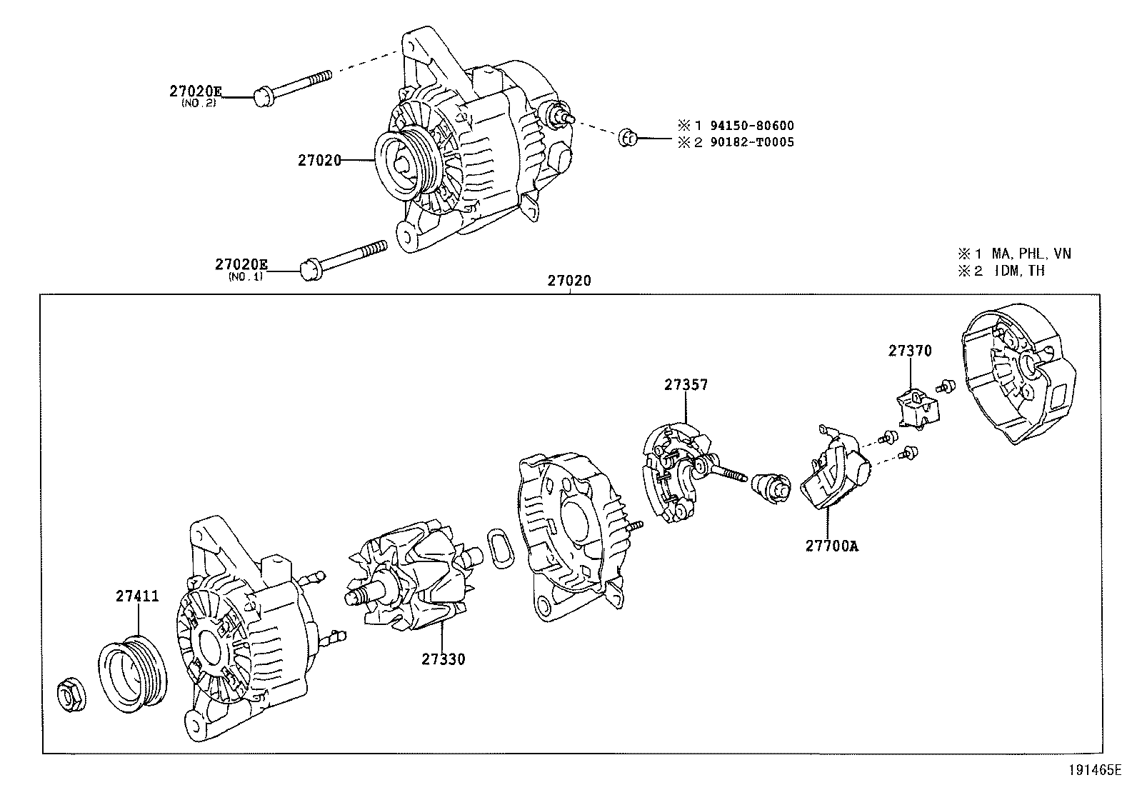 27357-0D140 HOLDER, ALTERNATOR, W/RECTIFIER product image