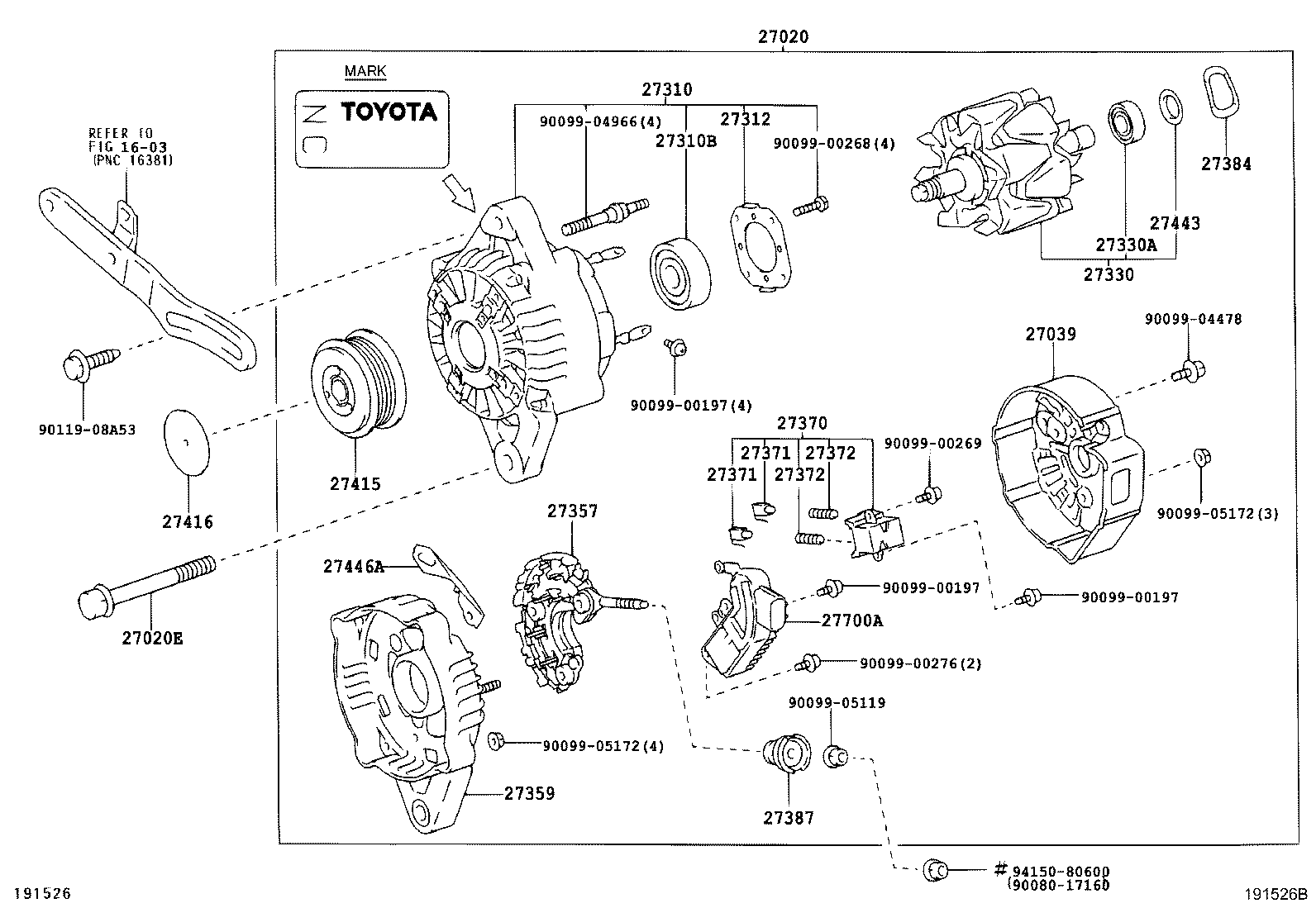 27064-42010 SEAL, ALTERNATOR PLATE product image