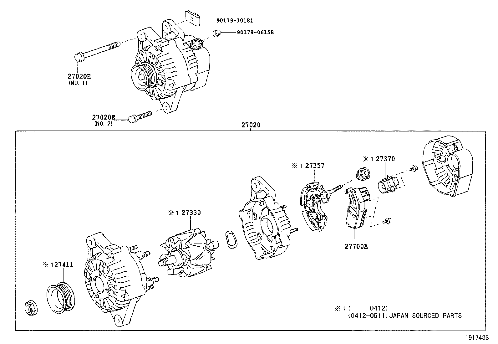 90119-08875 BOLT(FOR ALTERNATOR) product image