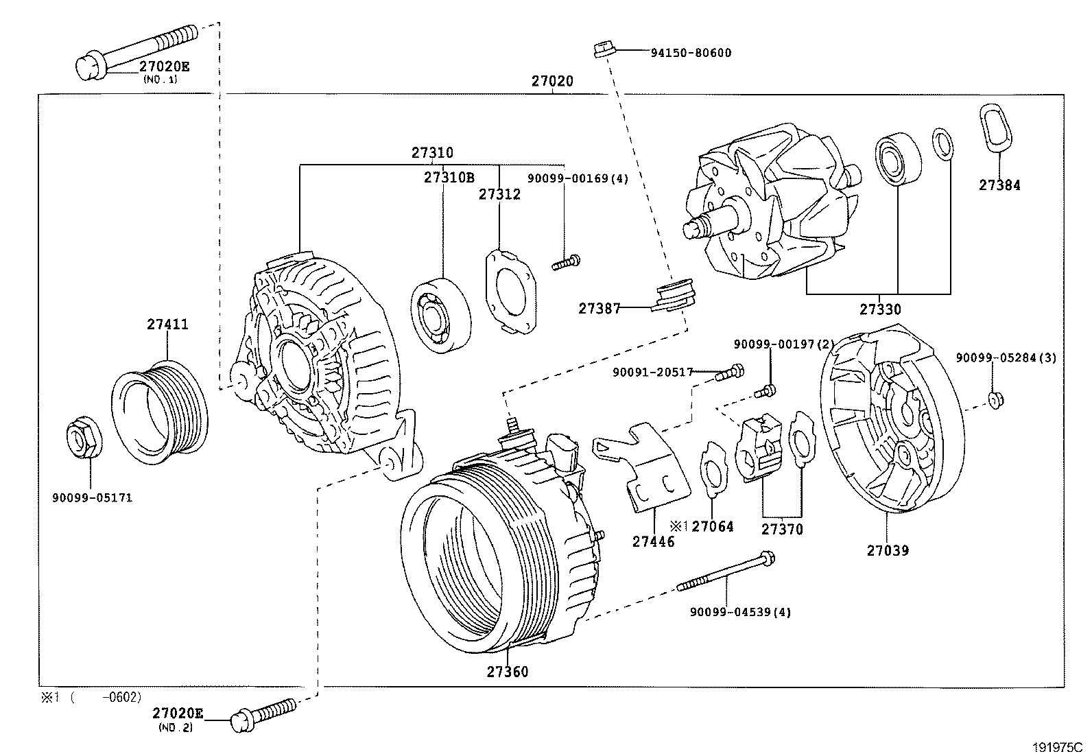 27310-28170 FRAME ASSY, DRIVE END, ALTERNATOR product image