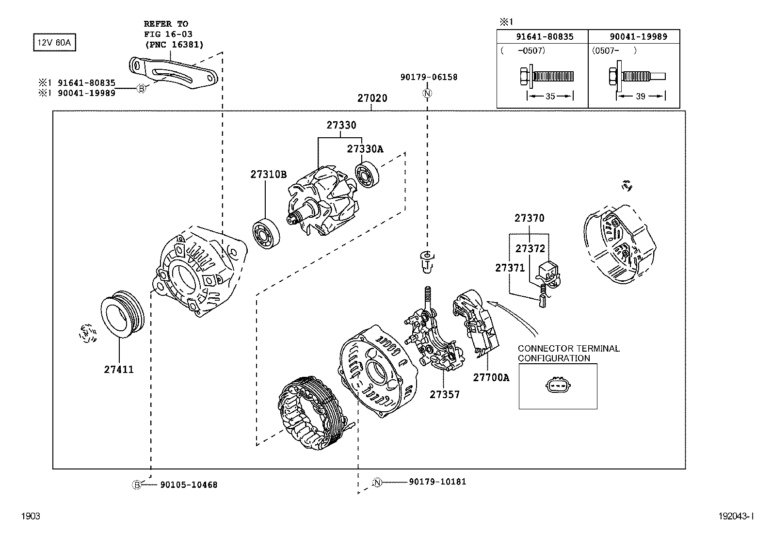 27370-87708 HOLDER ASSY, ALTERNATOR BRUSH product image