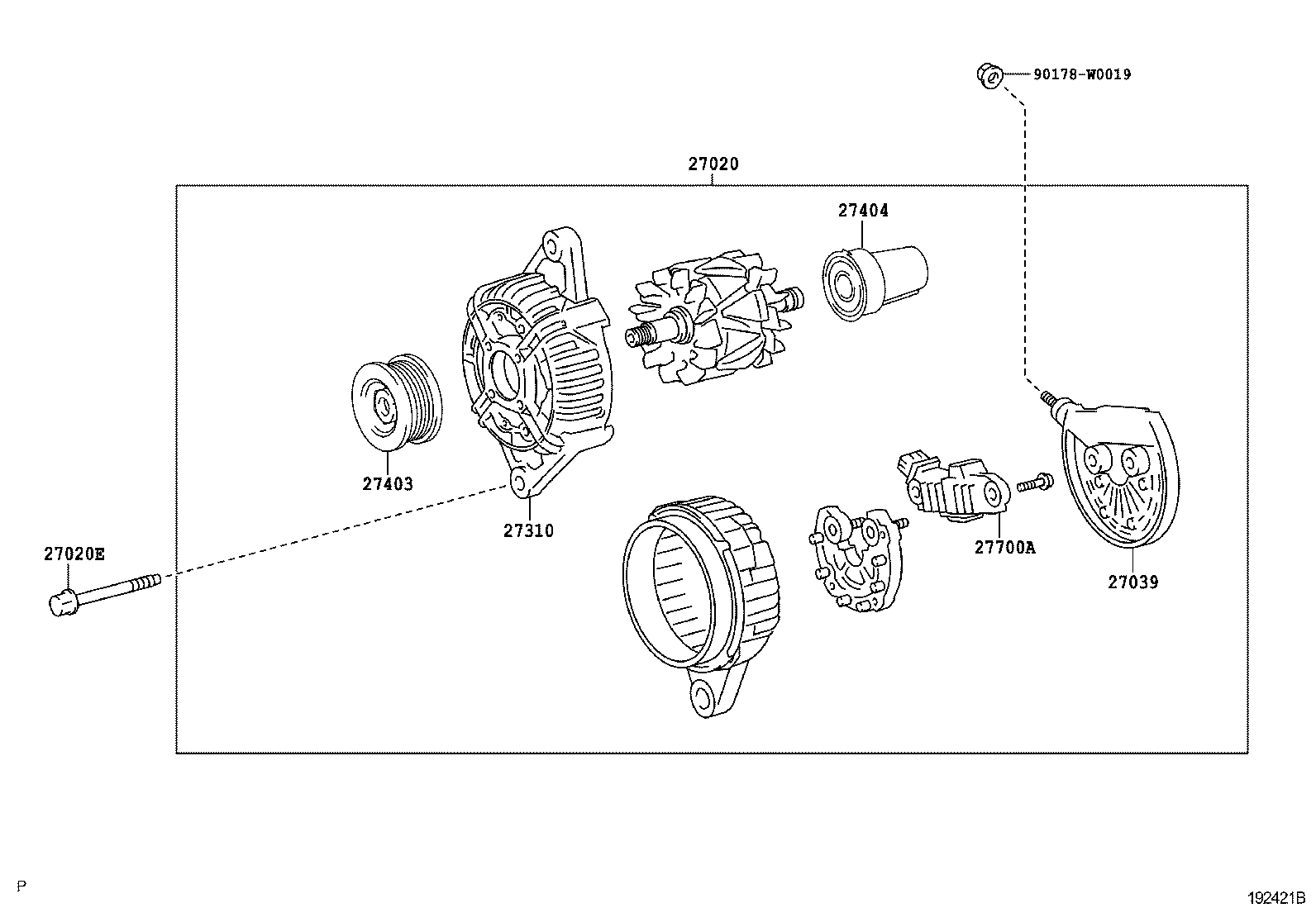 27330-0M040 ROTOR ASSY, ALTERNATOR product image