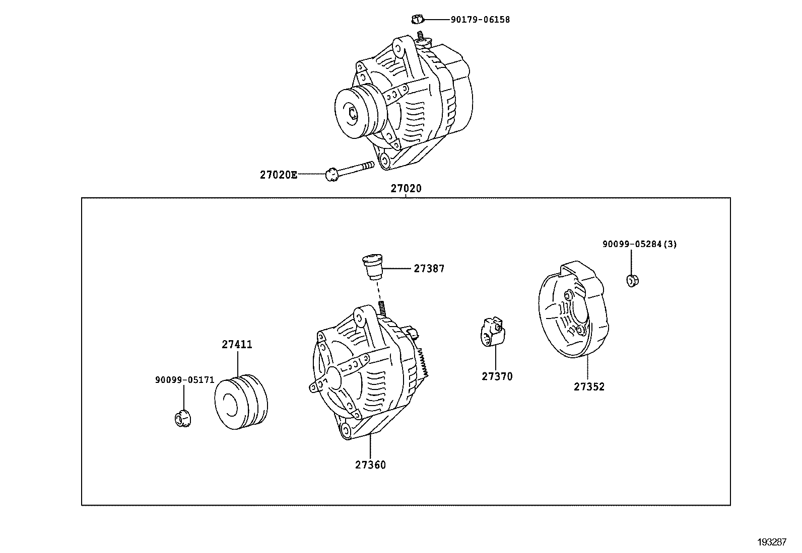 27310-EV030 FRAME ASSY, DRIVE END, ALTERNATOR product image