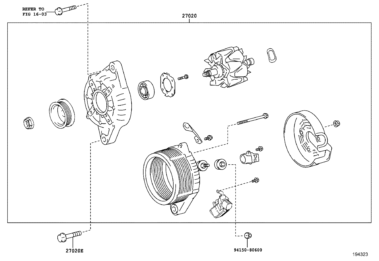 90105-08154 BOLT, NO.1(FOR ALTERNATOR) product image