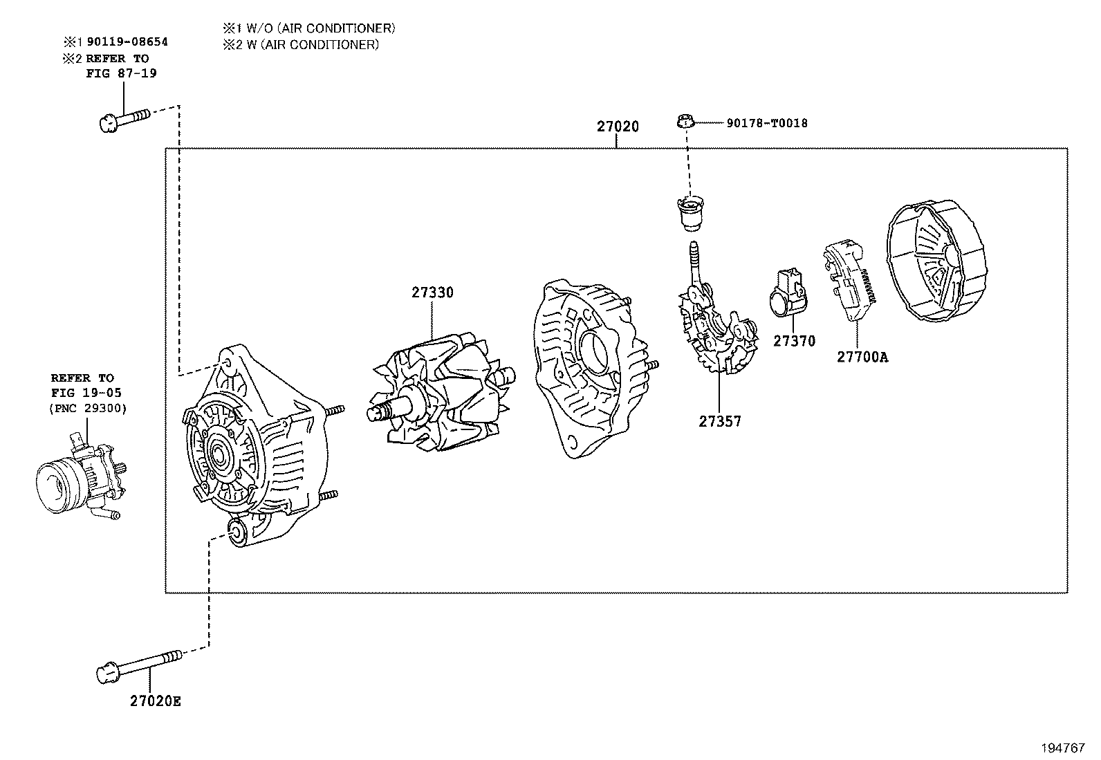 27310-0C110 FRAME ASSY, DRIVE END, ALTERNATOR product image