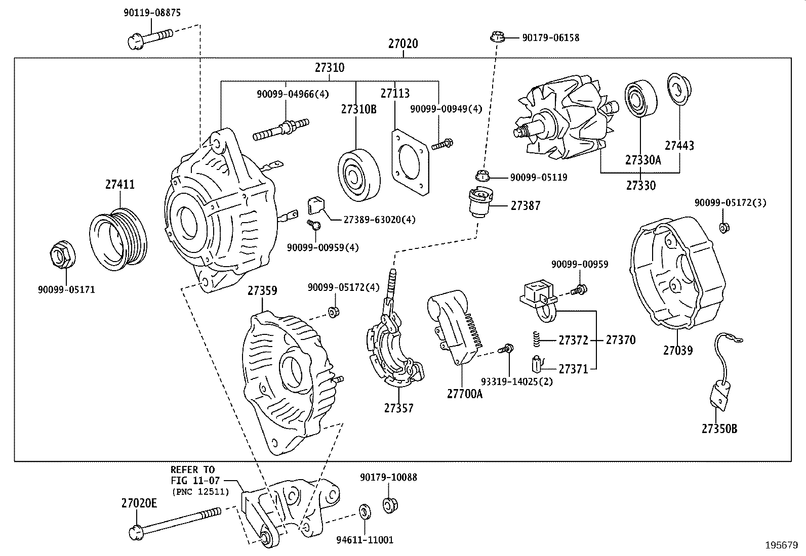 90105-10089 BOLT(FOR ALTERNATOR) product image