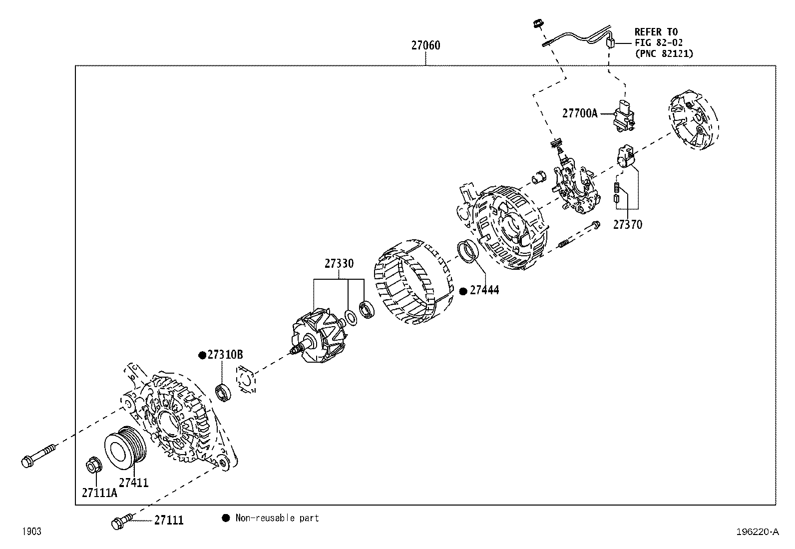 9004B-10030 BOLT, NO.1(FOR ALTERNATOR) product image