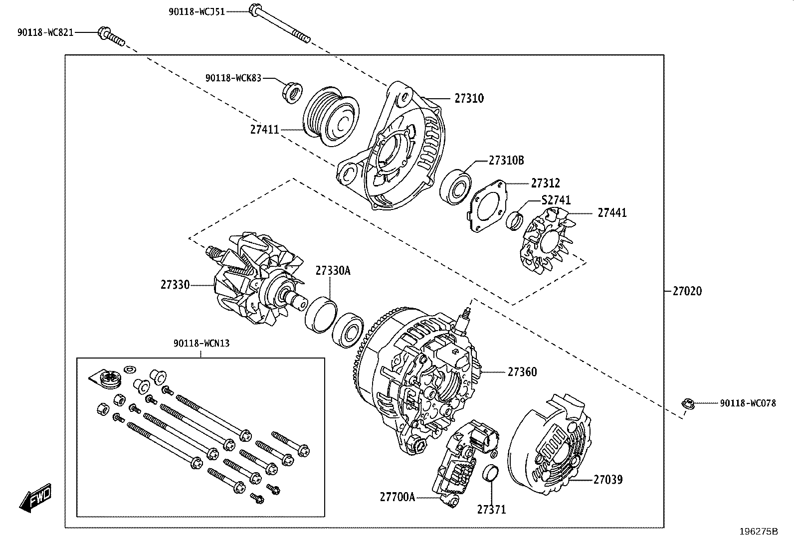 27370-WC002 BRUSH, ALTERNATOR product image