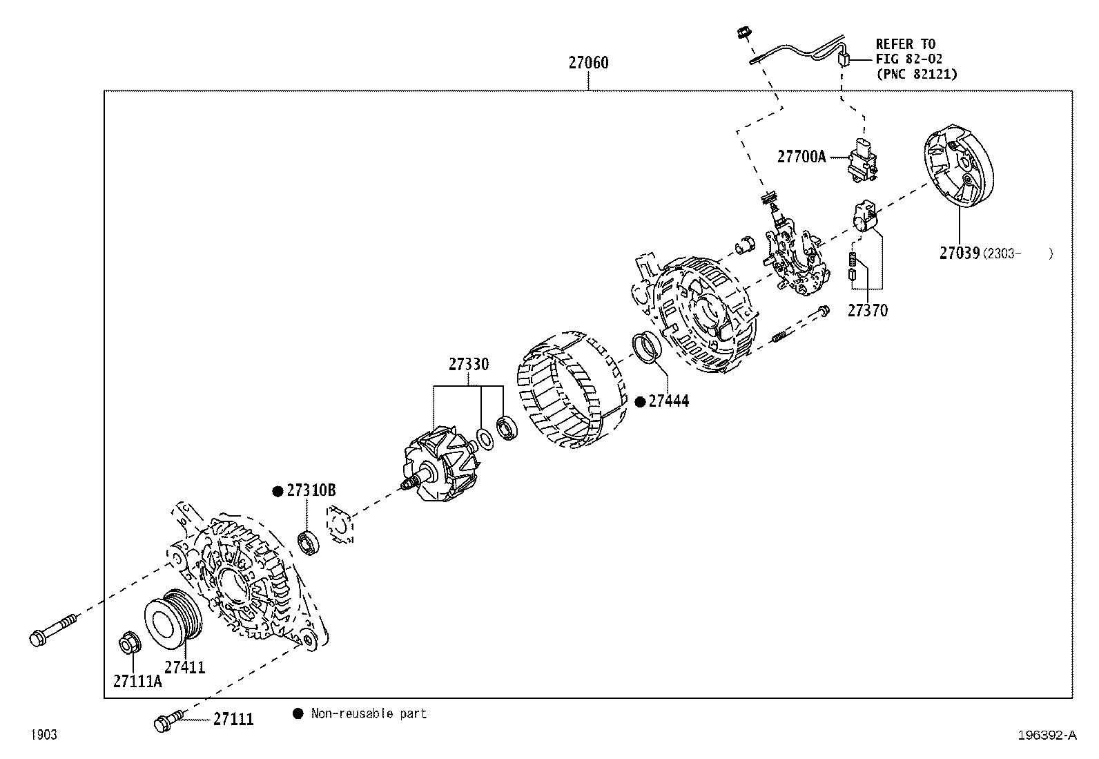 9004B-10030 BOLT, NO.1(FOR ALTERNATOR) product image