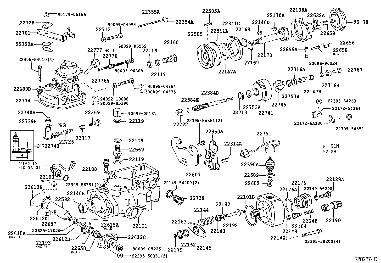 22101-1C250 HOUSING SUB-ASSY, INJECTION PUMP product image