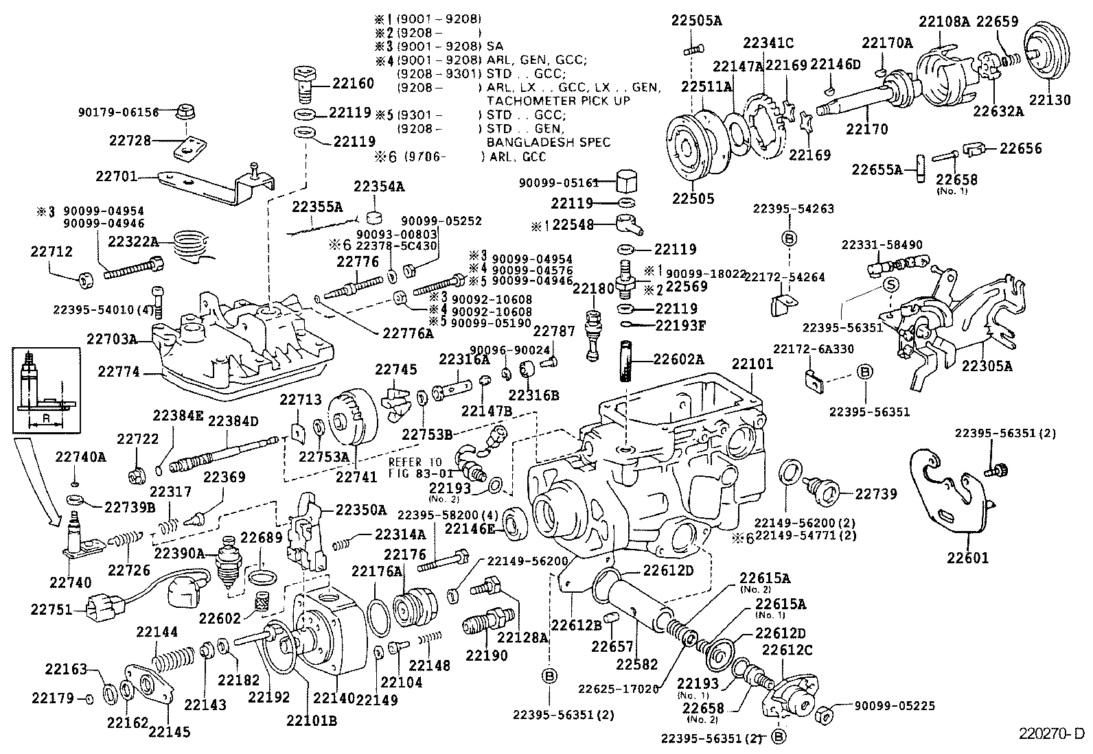 22101-1C250 HOUSING SUB-ASSY, INJECTION PUMP product image