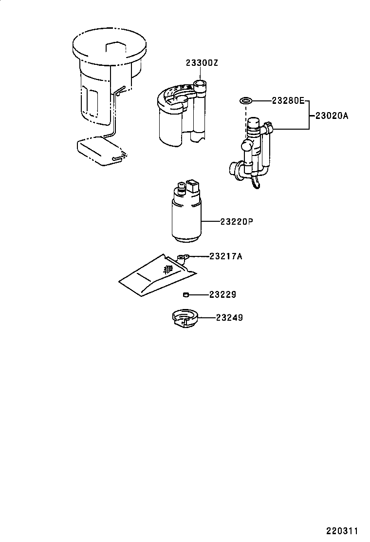 23221-74100 PUMP ASSY, FUEL product image