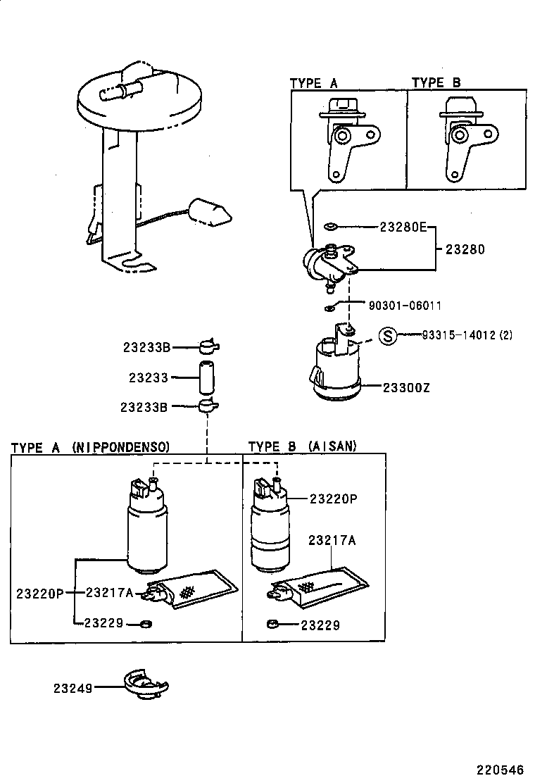 23280-74170 REGULATOR ASSY, FUEL PRESSURE product image