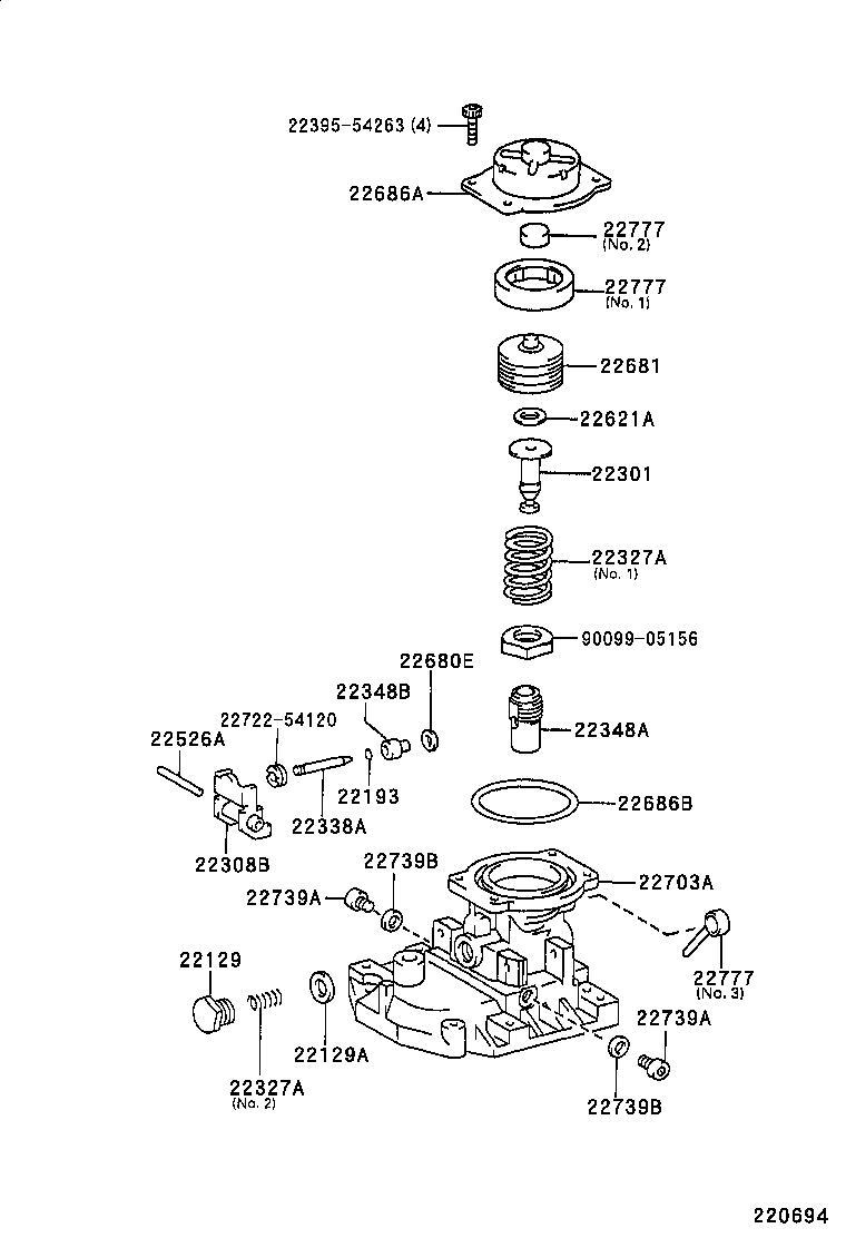 22104-17010 VALVE SUB-ASSY, INJECTION PUMP DELIVERY product image