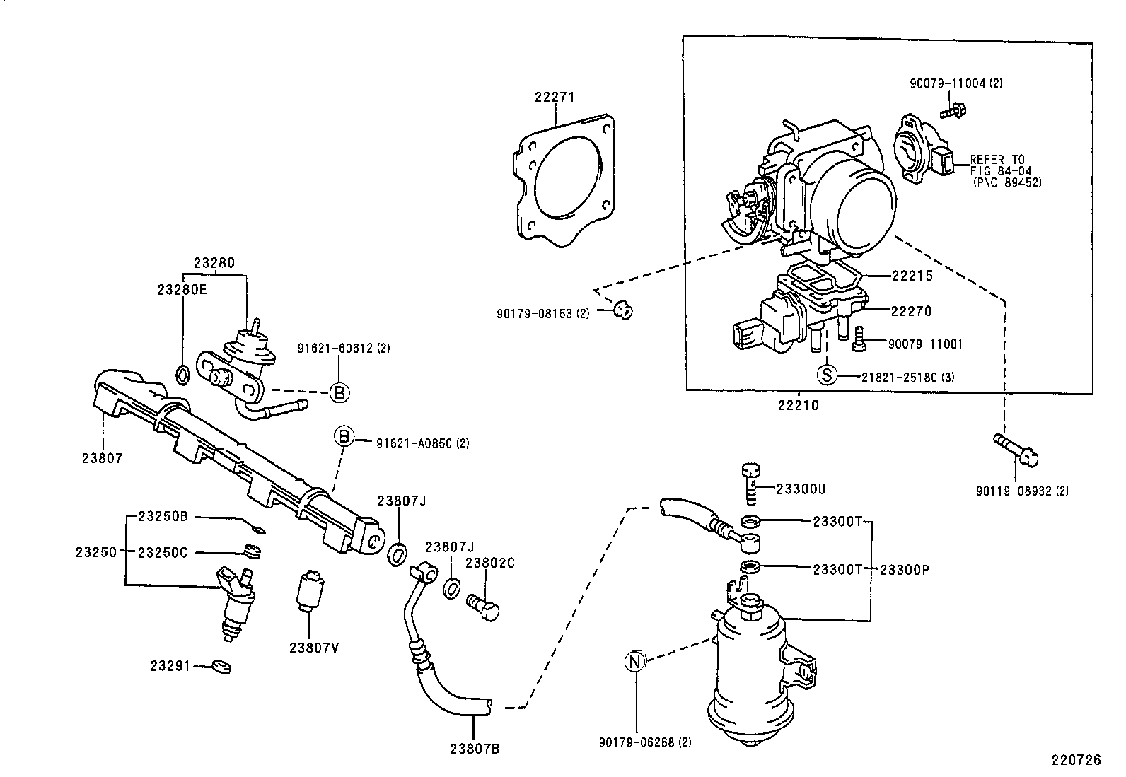 23280-74151 REGULATOR ASSY, FUEL PRESSURE product image