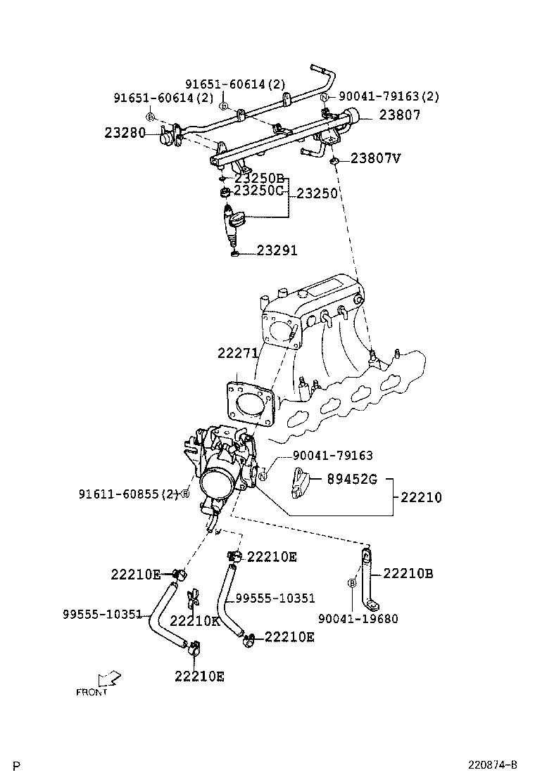 22210-87142 BODY ASSY, THROTTLE product image