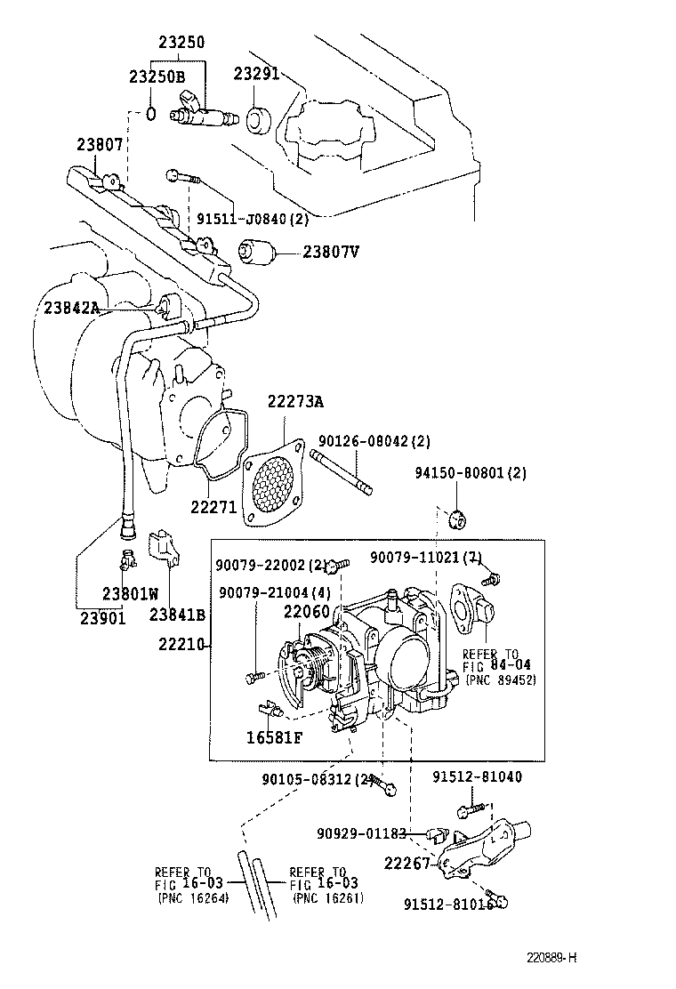22267-22010 BRACKET, THROTTLE BODY product image
