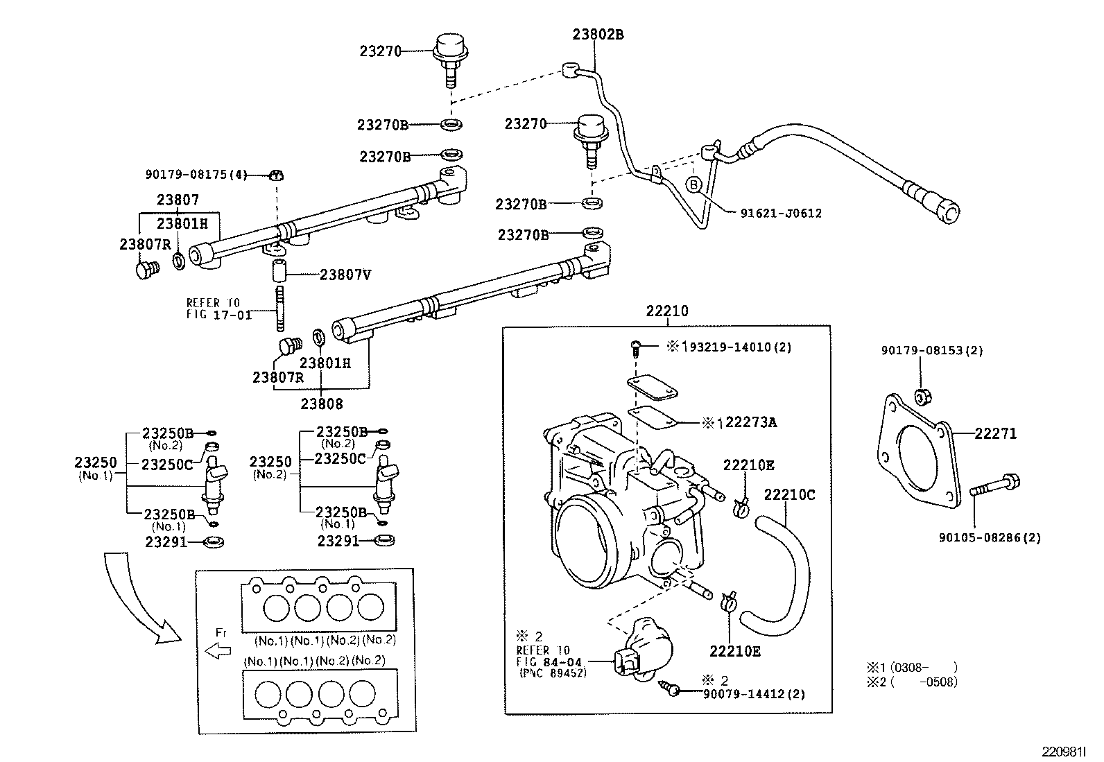 22271-50042 GASKET, THROTTLE BODY product image