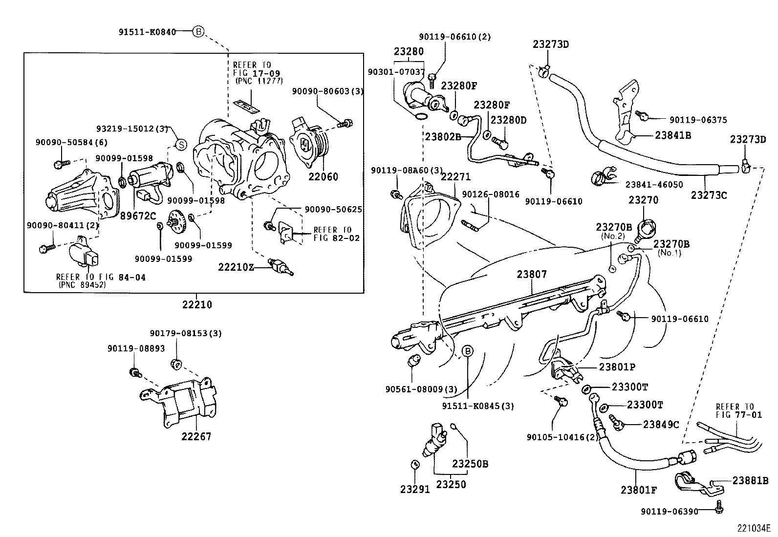 23841-46060 CLAMP, FUEL PIPE, NO.1(FOR EFI) product image