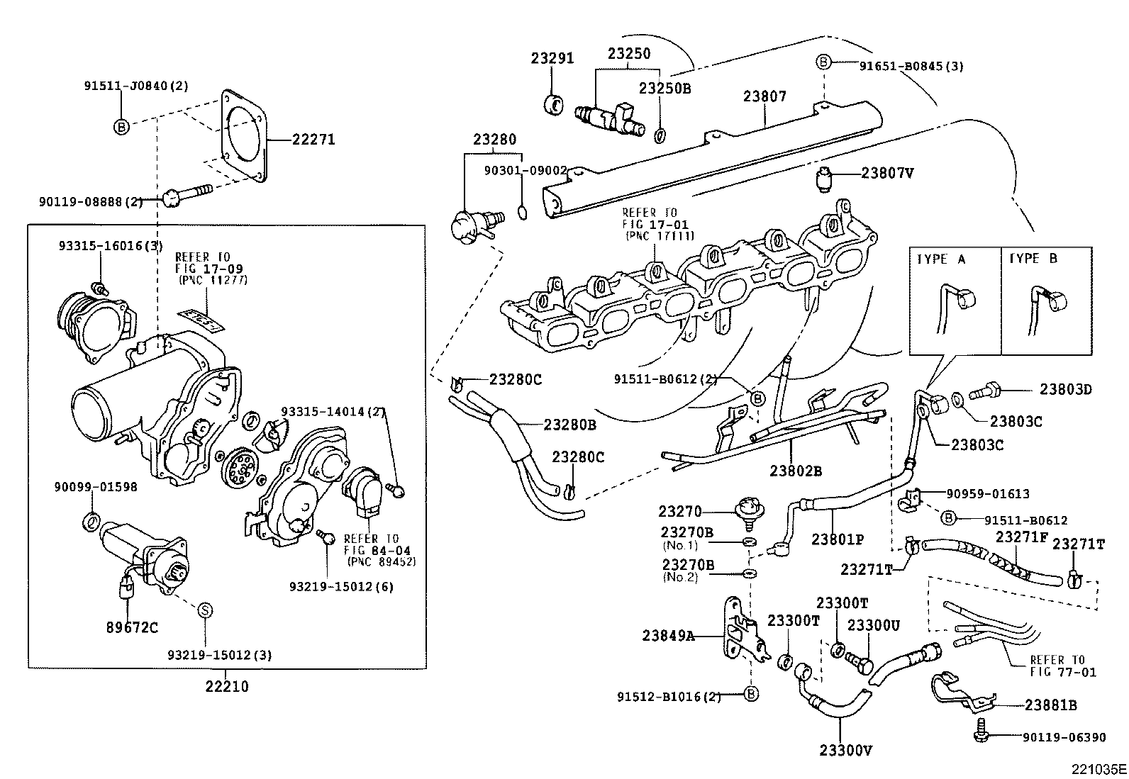 23841-46060 CLAMP, FUEL PIPE, NO.1(FOR EFI) product image