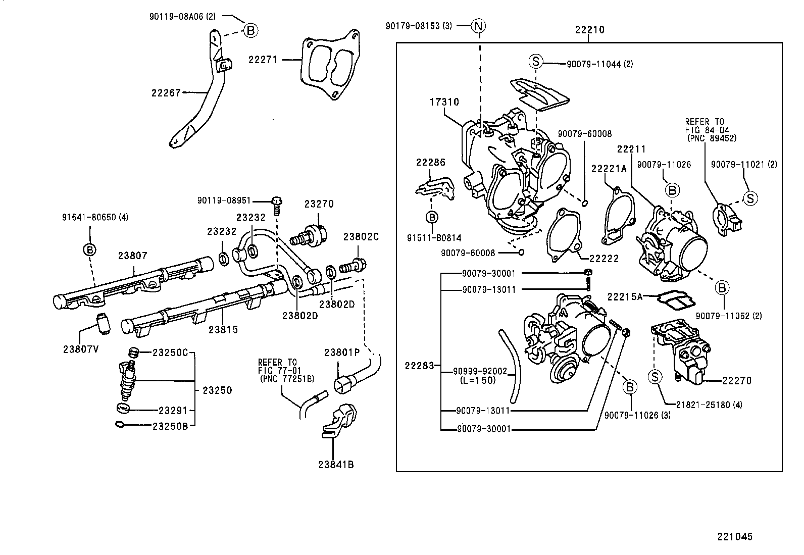 23841-74010 CLAMP, FUEL PIPE, NO.1(FOR EFI) product image