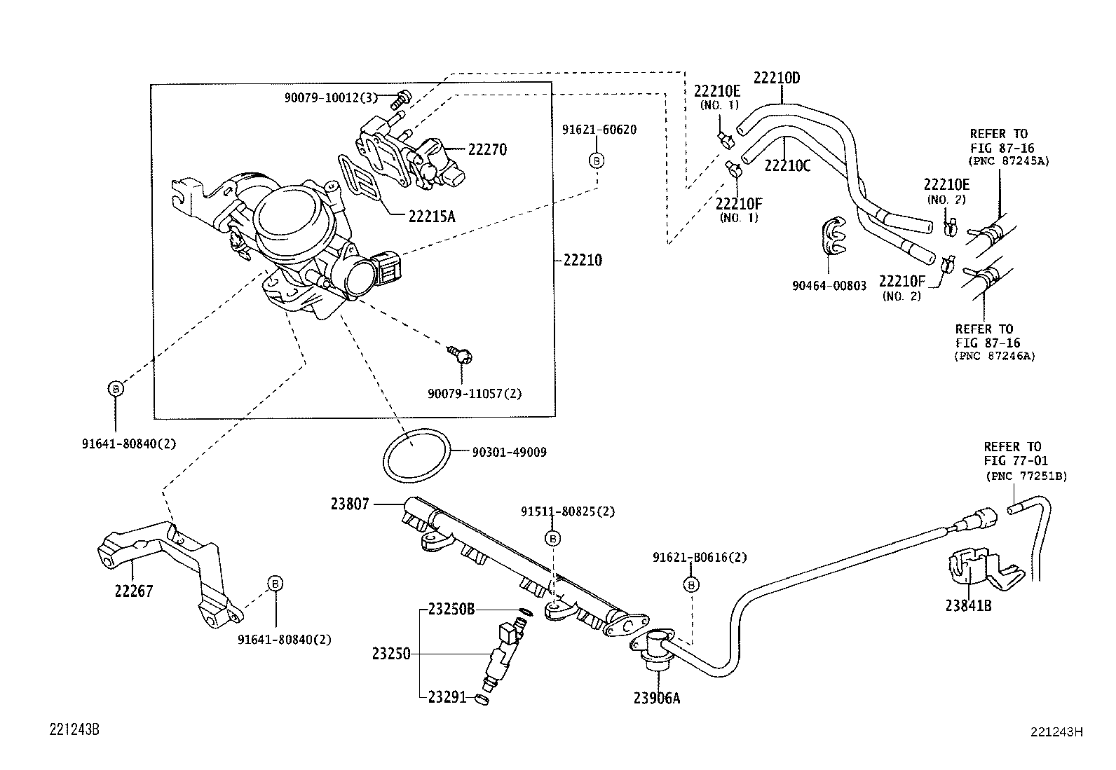 22210-21010 BODY ASSY, THROTTLE product image
