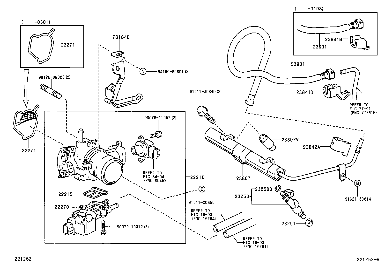 16261-23010 HOSE, WATER BY-PASS, NO.1 product image