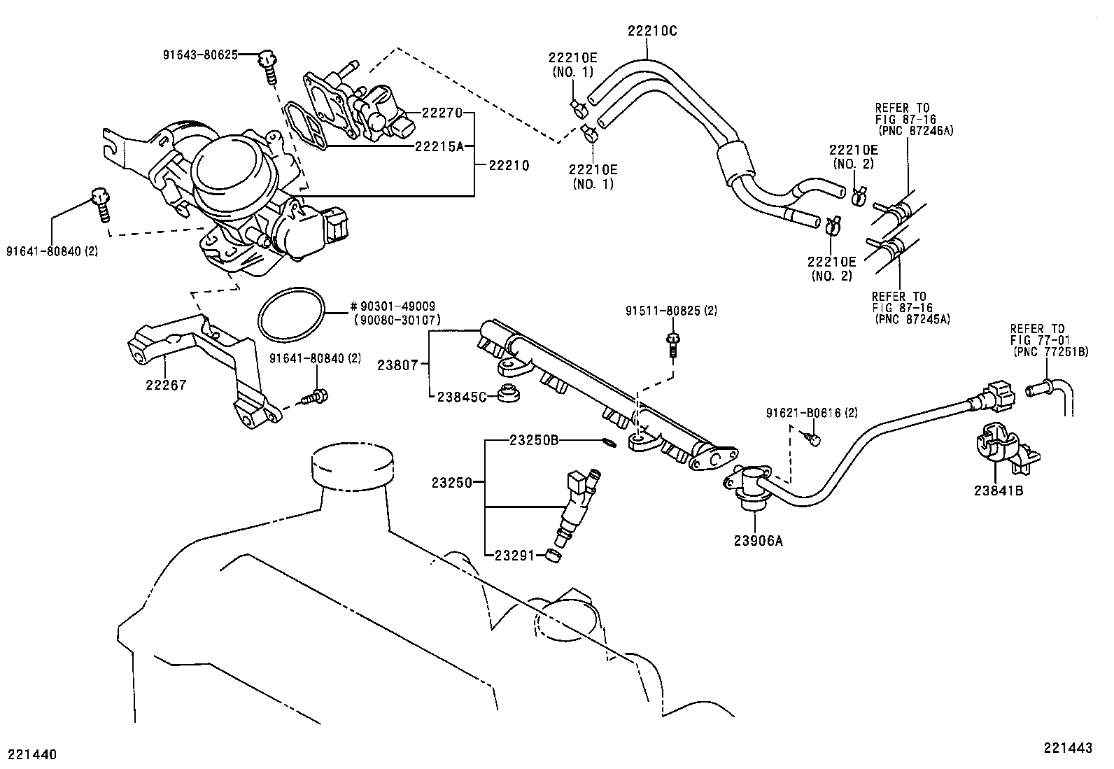 16260-0J010 HOSE, WATER BY-PASS, NO.1 product image