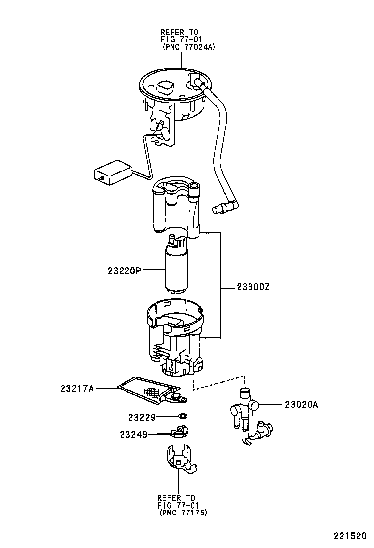 23221-74100 PUMP ASSY, FUEL product image