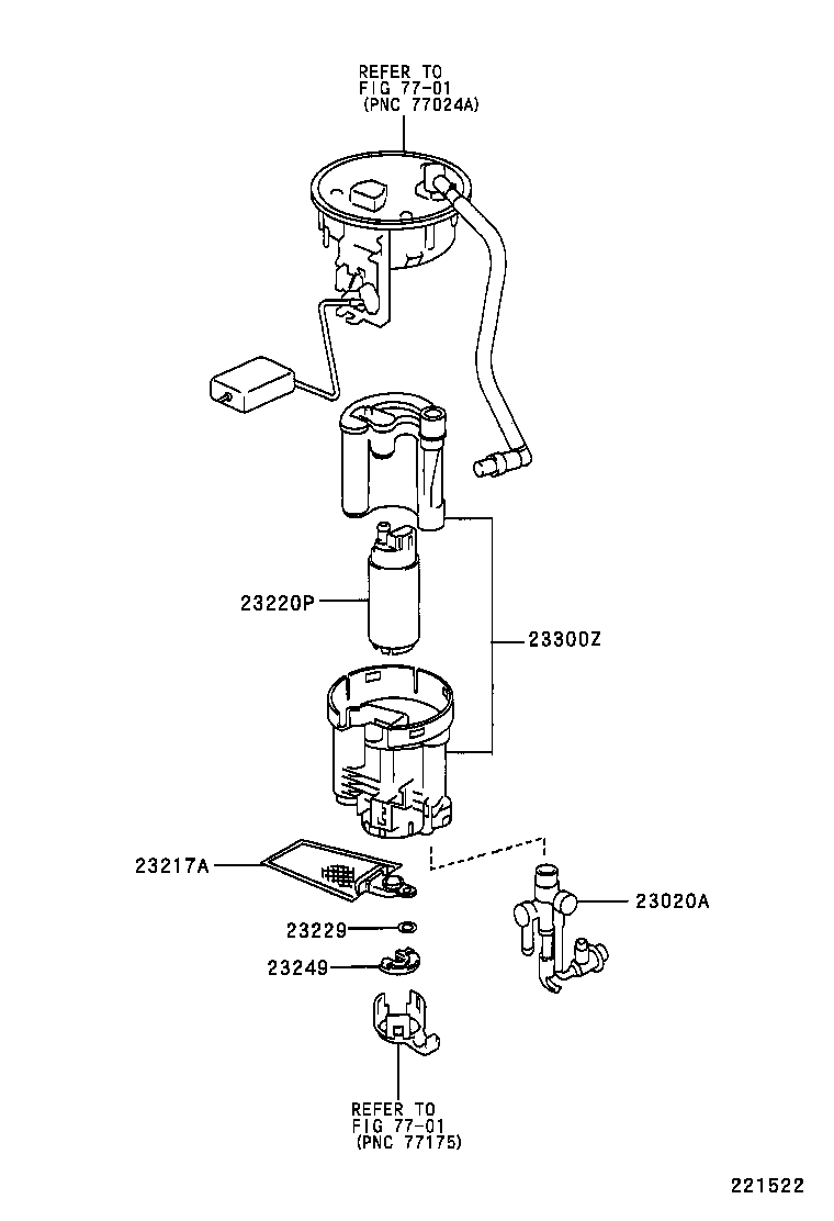 23221-74100 PUMP ASSY, FUEL product image