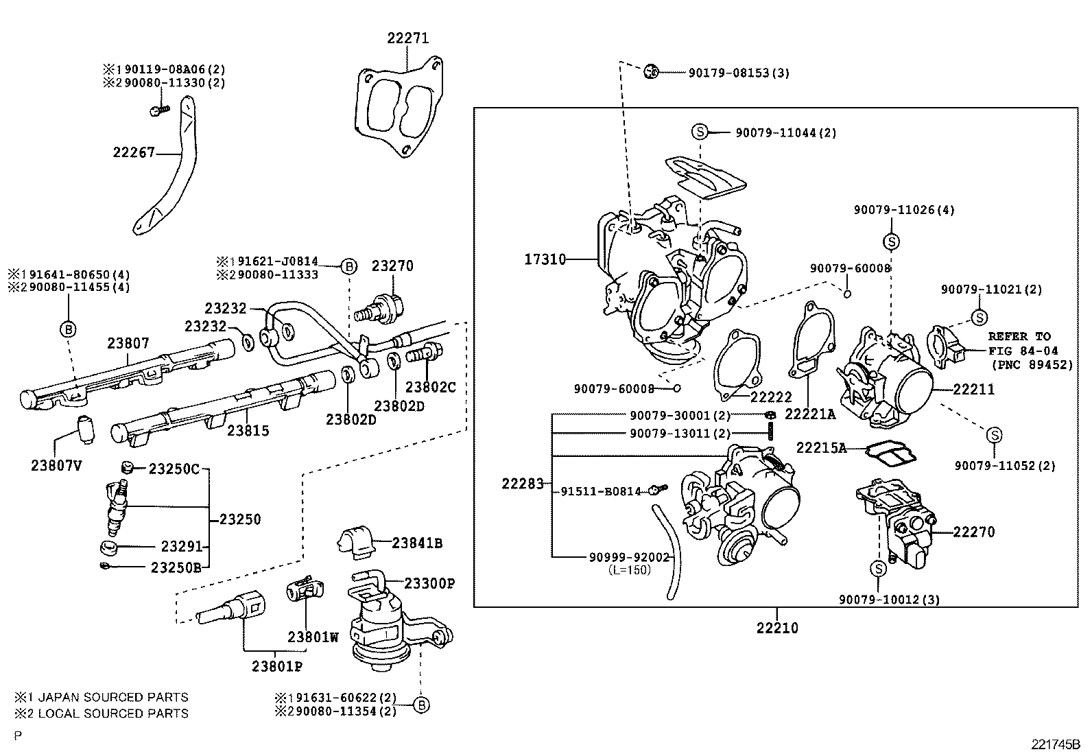 22210-20190 BODY ASSY, THROTTLE product image