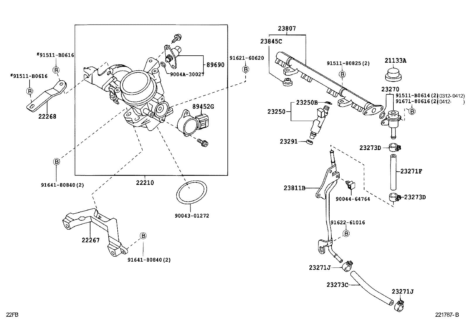 22210-BZ040 BODY ASSY, THROTTLE product image