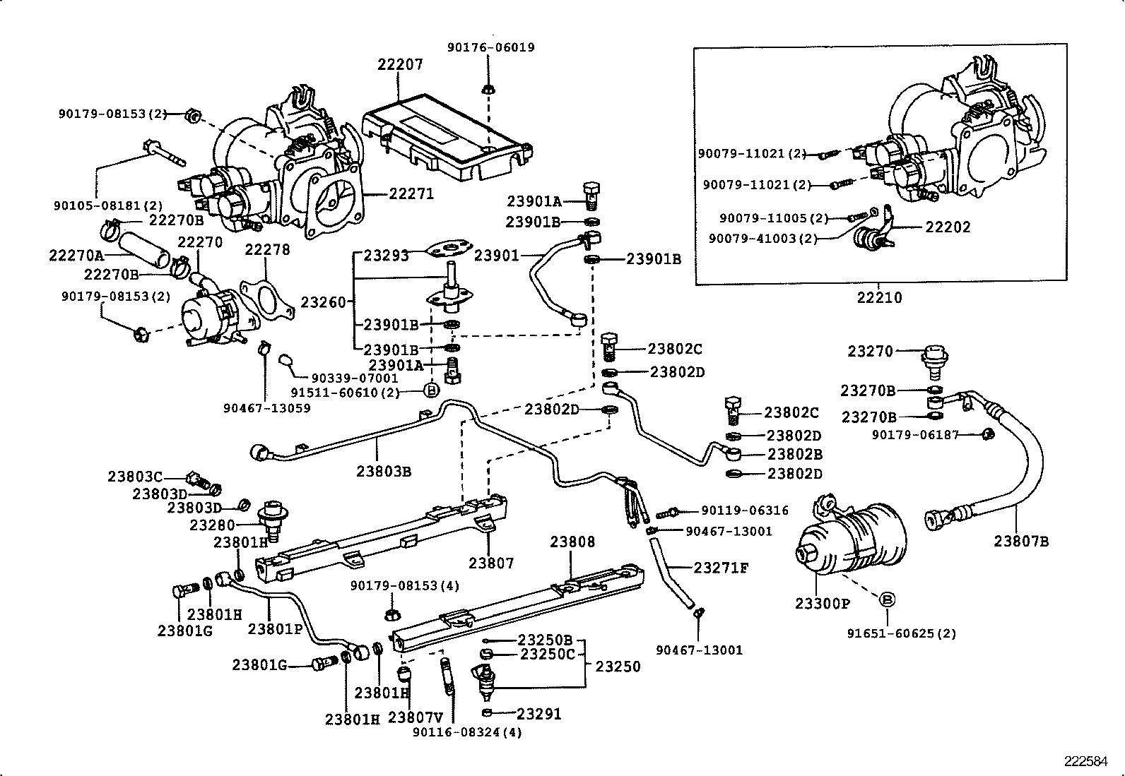 22210-42170 BODY ASSY, THROTTLE product image