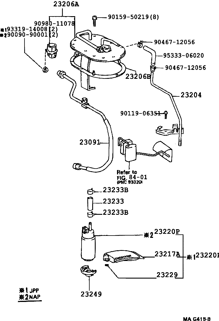 23217-03020 FILTER, FUEL PUMP product image