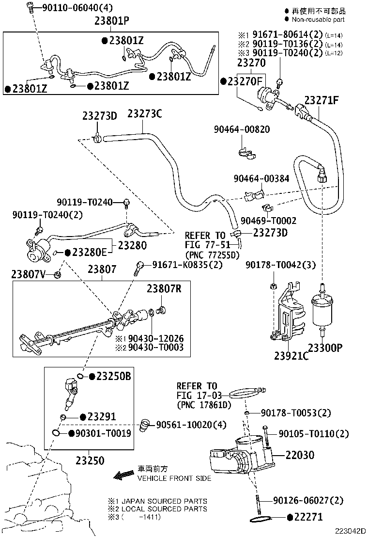 23280-75130 REGULATOR ASSY, FUEL PRESSURE product image