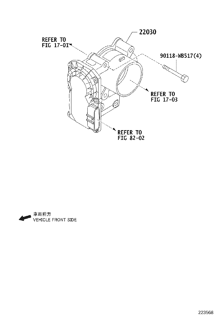 22030-WB002 BODY ASSY, THROTTLE W/MOTOR product image